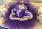 紫に花飾りのチュチュ